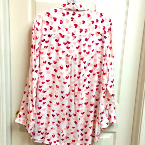 Sprinkled Hearts L/S Rayon Shirt - Picture 4 of 10